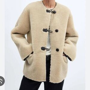 Mango Bethoven Shearling Coat